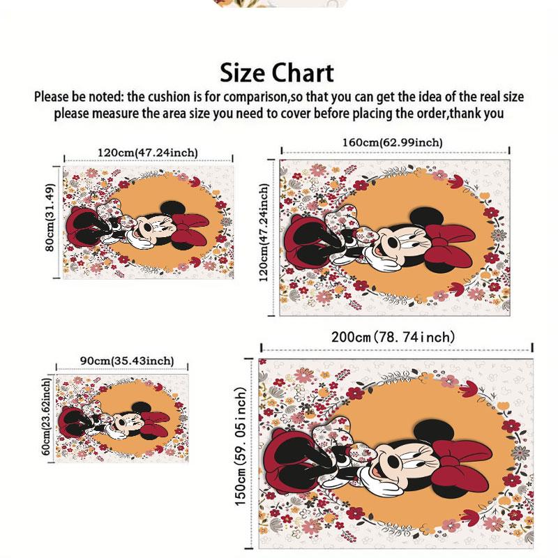 Cute and Beautiful Minnie Print Pattern Carpet - Non-slip Kitchen Mat, Outdoor Carpet, Home and Bedroom Decoration Birthday Gift
