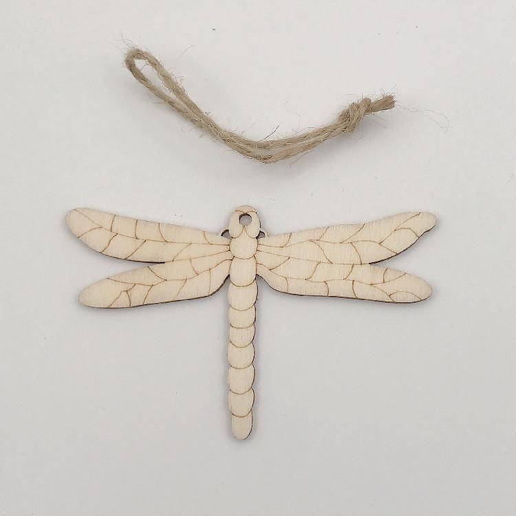 Creative Cartoon Wood Slice Pendant with Hemp Rope for DIY Christmas Tree Decoration Crafts
