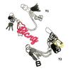 Trendy Graffiti Letter Silicone Keychain Edgy Soft Silicon Key Pendant Waterproof Graffiti Letter Designs Key Rings