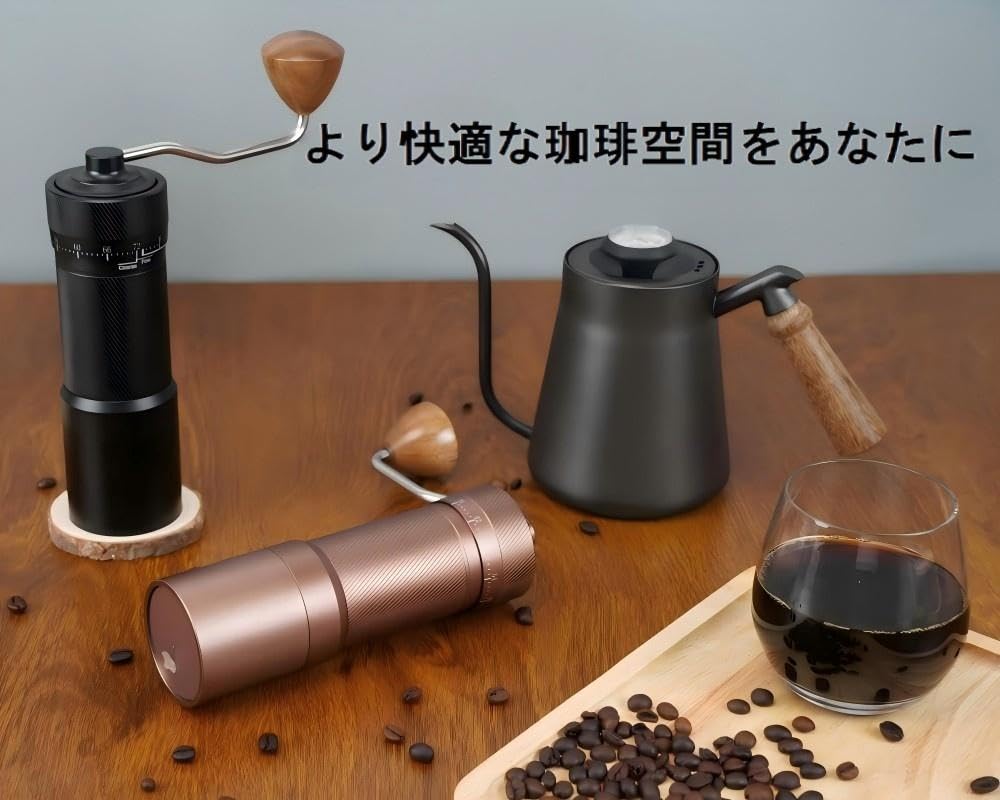 Coffee Space Coffee Mill Manual Coffee Grinder Hand Grinding Coffee Mill Magnetic Powder Receiver Large Capacity 28 grams External Coarseness
