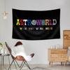 Astroworld Přeji si, abys tu byl Nástěnná tapiserie Travis Scott Hip Hop Závěsná dekorace na zeď Polyester Fan Merch Dekorace do ložnice Koleje