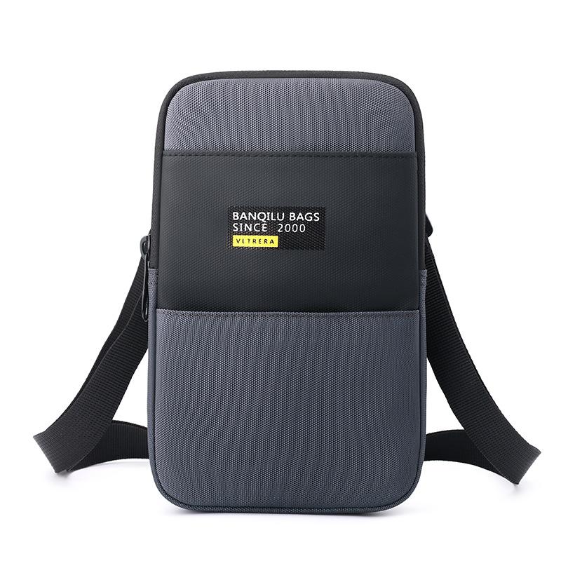 

Мужская мини-сумка для мобильного телефона, небольшая портативная сумка через плечо, сумка через плечо, нагрудная сумка темно-серого