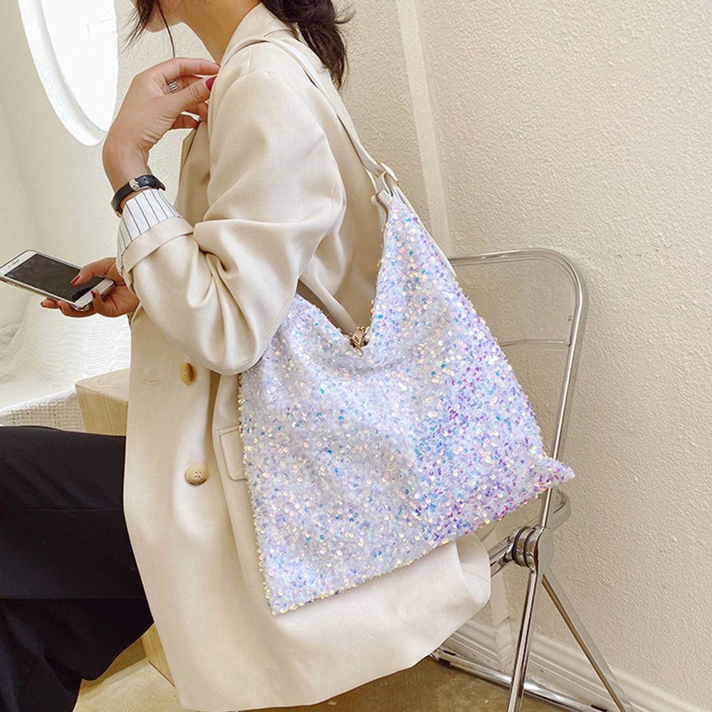 

Shiny Rhinestone Handbag Underarm Bag Bling Shoulder Bag Retro Evening Banquet Bag Wedding