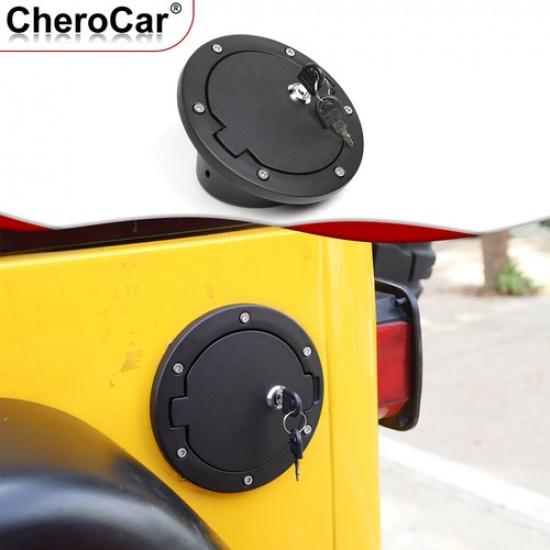 Для Jeep Wrangler TJ 97-06 Крышка лючка бензобака автомобиля Запирающаяся крышка топливного бака с ключами
