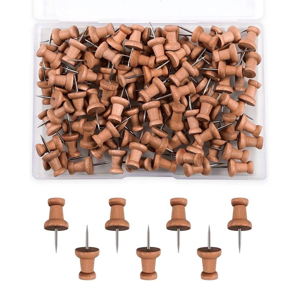 

Деревянные кнопки, коричневые кнопки для большого пальца, 100 шт., деревянные кнопки, пробка