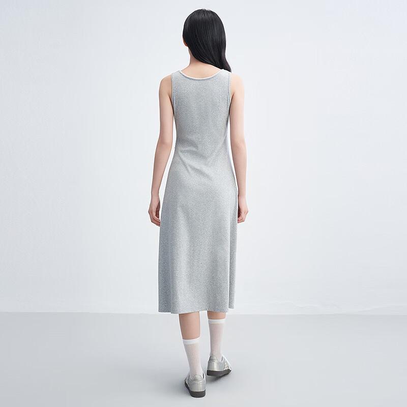 Ledin Ärmelloses Strick-Maxikleid mit Seitenschlitz
