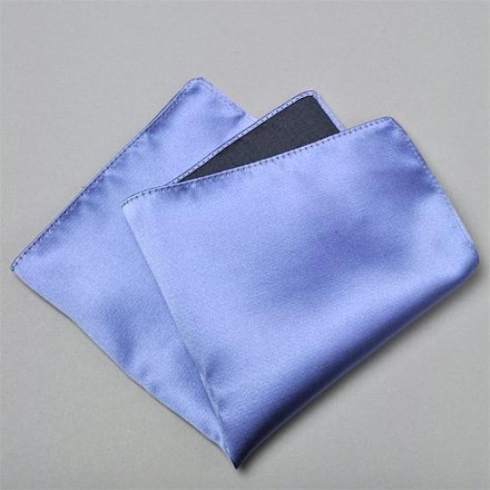 [Ogier] Ascot Tie & Pocket Square, 100% Silk, Dot Pattern, Sax Blue, Made in Japan NA-102-SAX