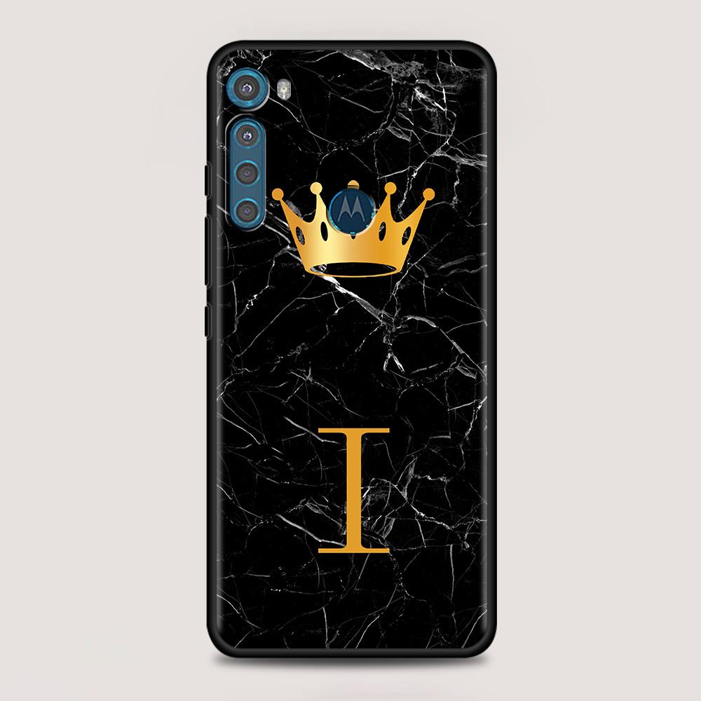 

Золотой чехол Crown Letter Queen для MOTOROLA One Fusion для Moto G10 G9 G8 Plus Play Power One G20 G30 G40 G50 G60 Edge 20 Shell Moto G Stylus 5G