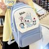 4pcs Sets LABUBU School Backpack Cute Cartoon Large-capacity Student Class Bag Junior High School Student School Bag High-value Four-piece Backpack