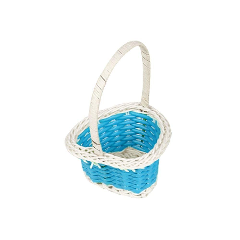Rattan Gewebter Blumenaufbewahrungskorb Rund/Herzform Weidenblumenkorb Für Pflanze Zuhause Hochzeit