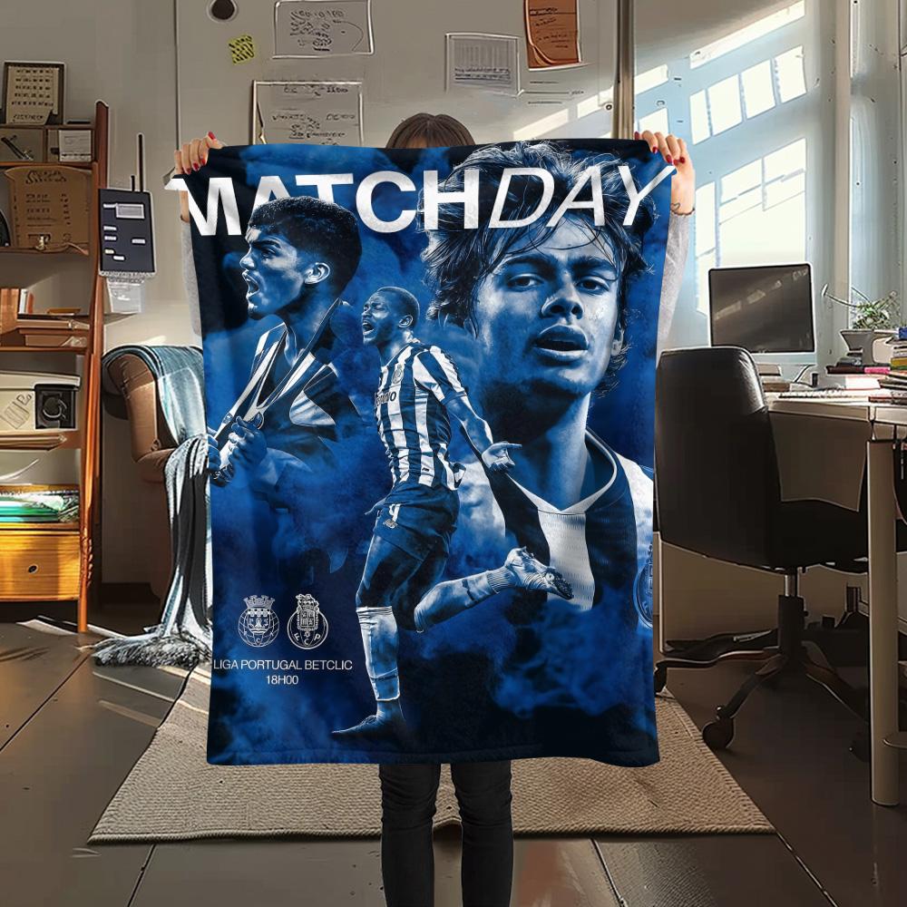 

Porto Print FlAannel Blanket, High quality Comfortable for All Seasons, Home Decor, Warmth and Comfort 80cm x 120cm