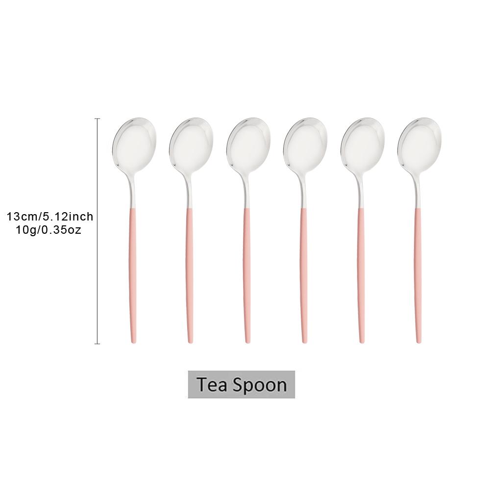 

6 шт. Чай Кофе Перемешивание Мини Ложки Маленькая Зеркальная Ложка из Нержавеющей Стали Кухонные Принадлежности Цветной Серебристый Набор Чайных Ложек Оптом