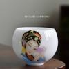 120 ml Teetasse aus Eissamen-Schafsfett-Jade-Porzellan, handbemalte Blumen-Meistertasse, Zen-Meditations-Presstasse, Chazhan-Kung-Fu-Teeservice