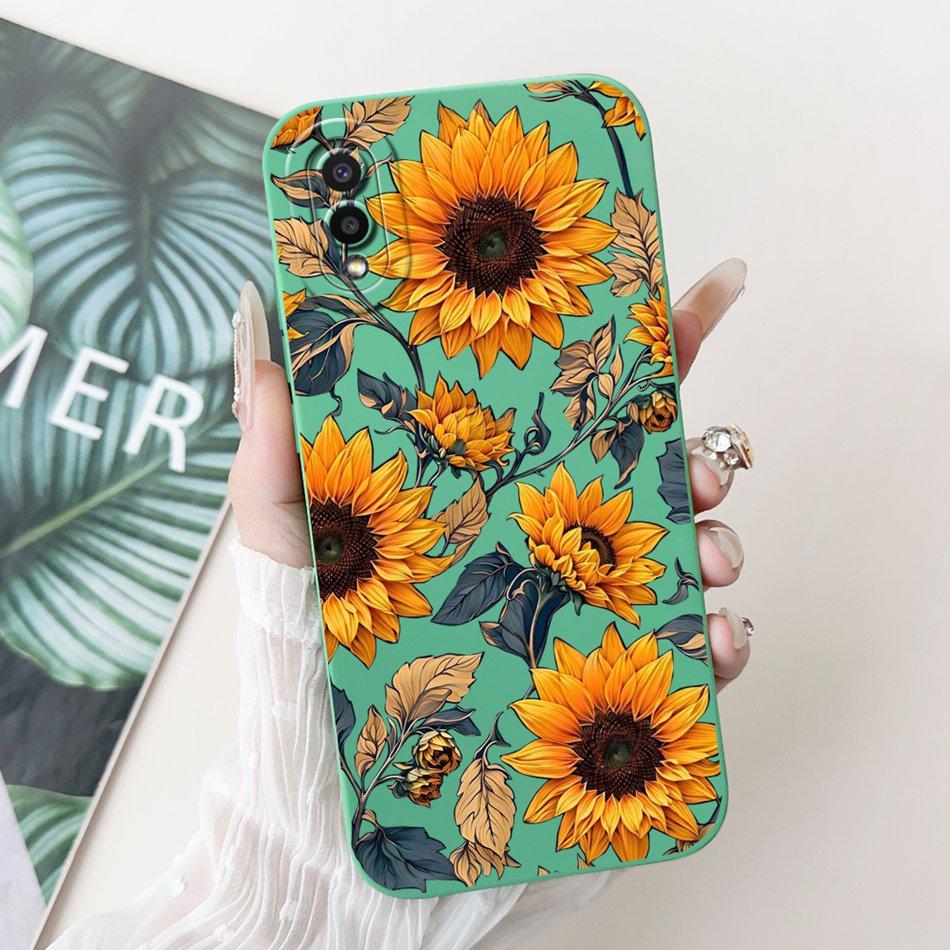 For Samsung Galaxy A02 A02s Phone Case Samsung A02 A02S SM-A025F A022G Elegant Floral Printing Soft Silicone Shockproof Cases