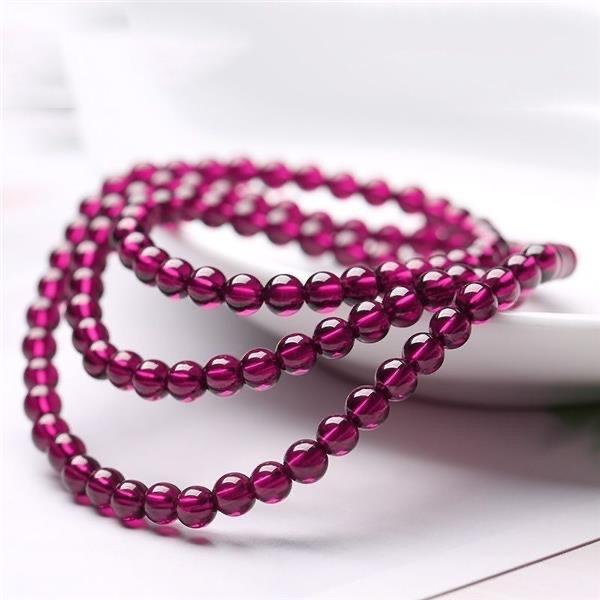 Natural genuine pure purple garnet multi-loop bracelet, single-loop women's bracelet, three-loop or four-loop purple garnet bracelet