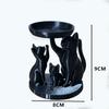 Whimsical 3D Printed Black Cat Family Storage Tray - Set of 3 Cats for Jewelry & Keys