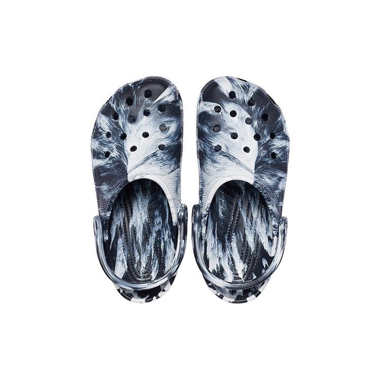 Crocs Beach Marble Unisex Black White Sandals 'Black White' 206867-103
