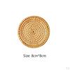 Insulation Round Coaster Hand Woven Rattan Placemat Tableware Mat
