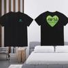 Men's and Women's Short Sleeved T-shirts Oversized Luxury Brand Shirts Two Sided Love Prints Women Men 2025 Cotton Harajuku