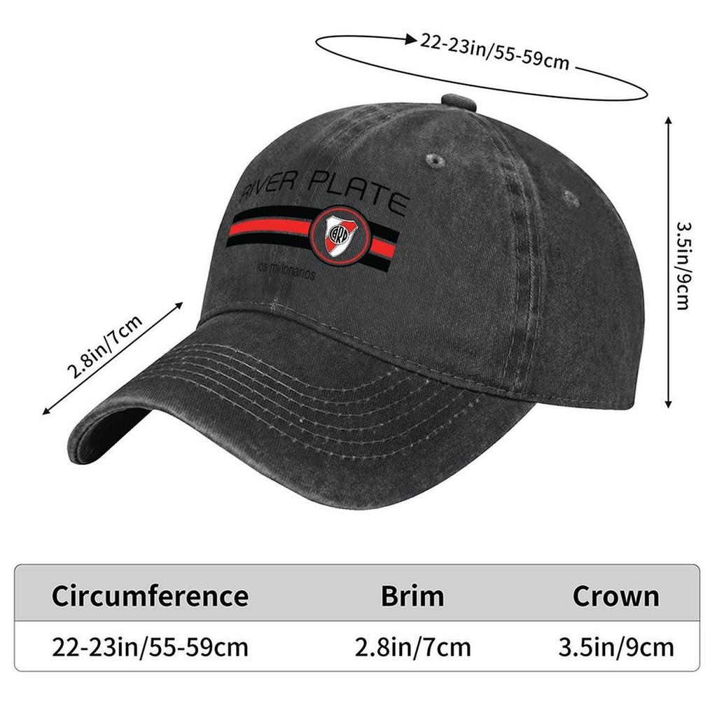 Superliga - River Plate (Hogar Blanco) Gorra de Béisbol Gorra Wild Ball Gorra Militar Hombre Sombrero de sol Anime Lujo Mujer Hombre