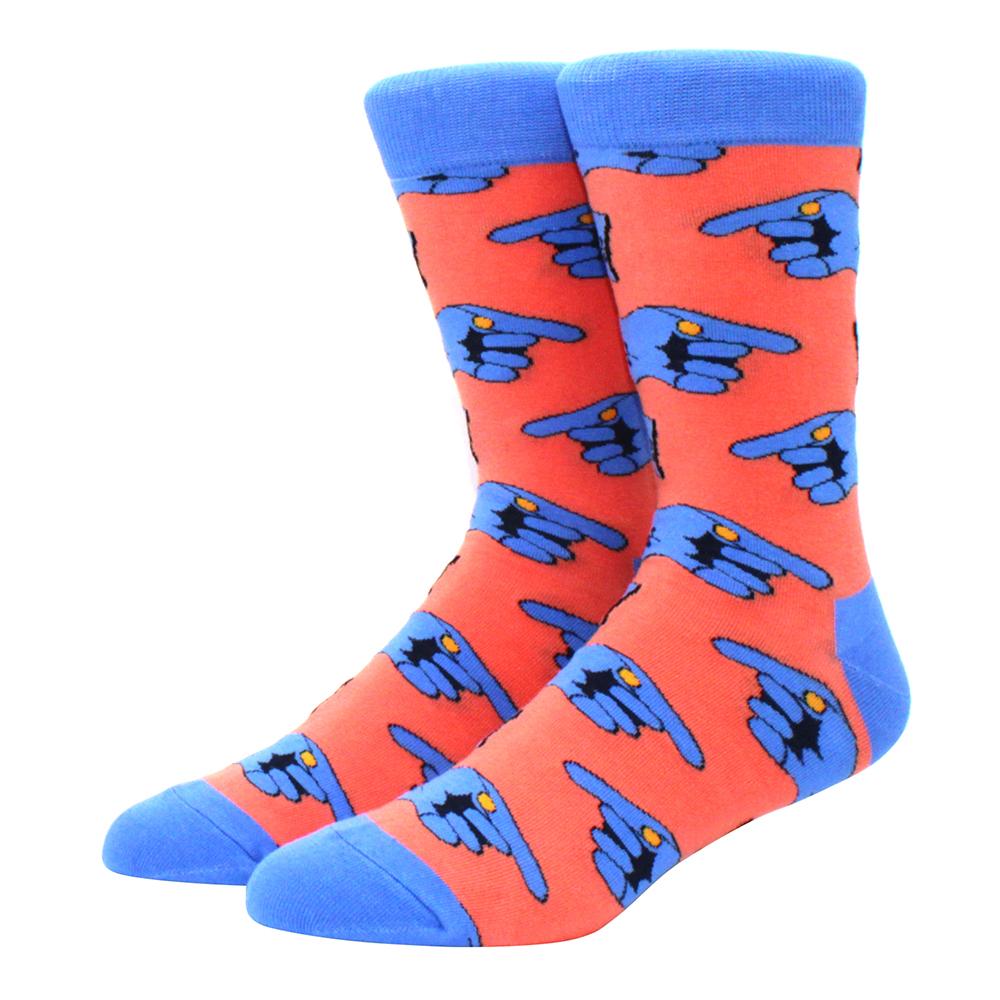 brand new men's socks colorful combed cotton crew socks Jacquard striped knee high socks for Funny men business casual dress