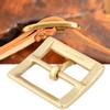 Brass Belt Buckle Single Pin End Bar Heel Gold Leather Craft Bag Hardware Accessories 40x56mm