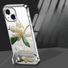 The Crystal Flower Stand Is Suitable for Apple 13 Transparent Phone Cases and Huawei Mate60pro Electroplated Borderless 15