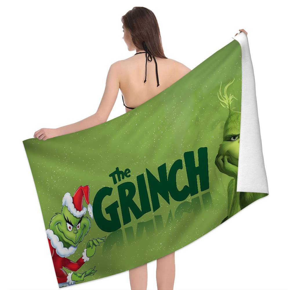 How The G-Grinch Stole Christmas Microfiber Beach Towel Absorbent Quick Dry Soft Yoga Swimming Resort Mountain Climbing Towel
