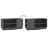 Vidaxl Szafka Pod Telewizor, Szara, 80X35X40,5 Cm, Lite Drewno Sosnowe