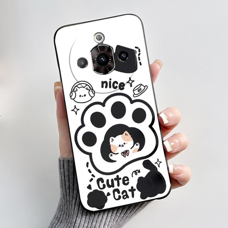 Cute Cartoon Case For ZTE Nubia Focus Pro 5G Capa Printing Shell Protective Cover Coque Soft Silicone Black Casing Fundas
