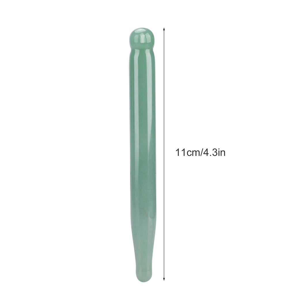 1PC Natural Stone Carving Polished Massage Health Relaxation   Stick(Pink Quartz)