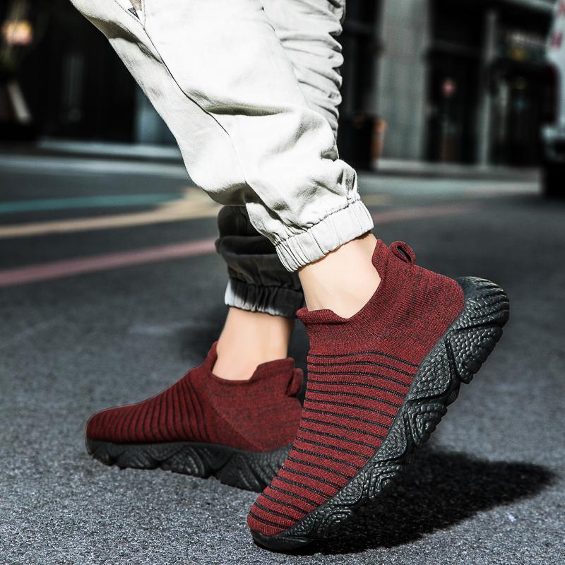 Outdoor Walking Men's Casual Suit Wearing Mesh Platform Fashion Sneakers Breathable Large Size Versatile Vulcanized Shoes 39-47