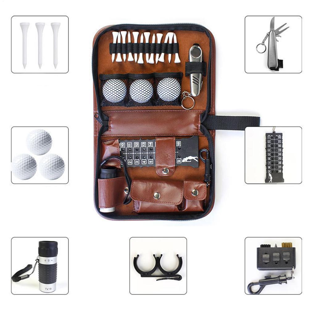 Large Golf Storage Box Golf Accessories Case Golf Accessories Set Organizer Case for Golf Balls Rangefinder Golf Tees Scorer