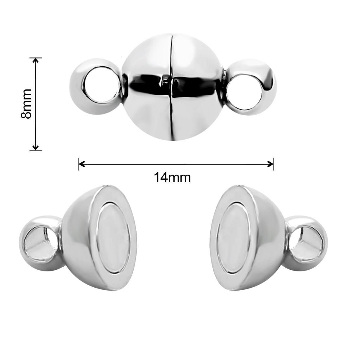 

2 комплекта/сумка, сильные магнитные родиевые застежки, разъемы, подходят для браслетов, ожерелье для DIY, аксессуары для изготовления ювелирных изделий 14x8mm роман серебряный