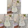 Polyester Lace Floral Shoulder Bag With Ruffled Straps And Bow For Daily Use