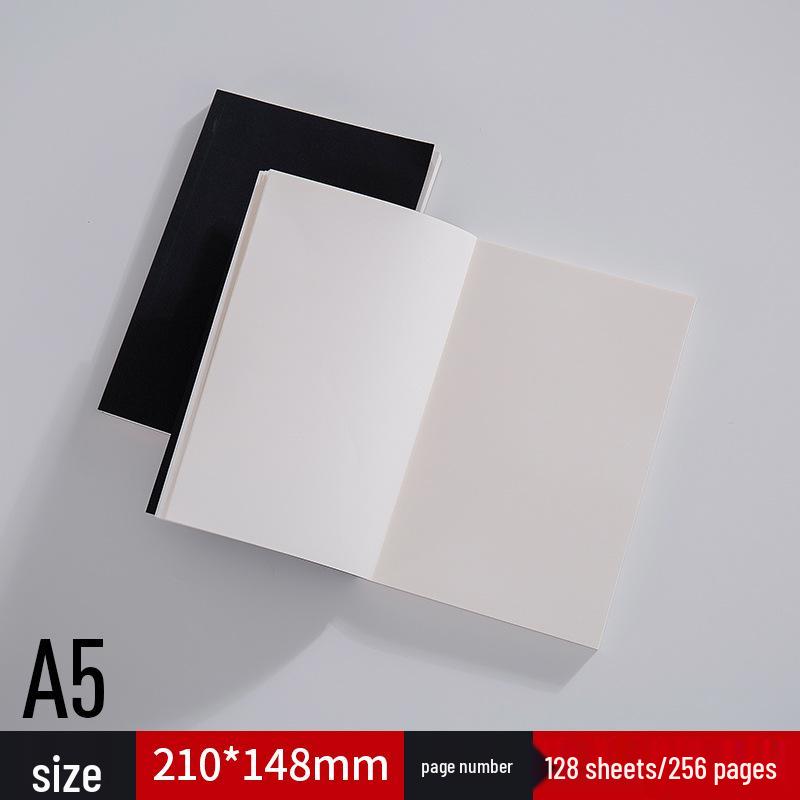 A5 Kraft Paper Notebook: Blank/Lined, B5 Notepad, Foldable Sketchbook for Students