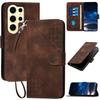 Cards Solt Emboss Butterfly Flip Leather Case For Samsung Galaxy S24 Ultra S23 Plus S22 S21 A55 A15 A35 A54 A14 A24 Bag Cover