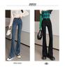 Women's Korean Style High Waist Light Wash Elastic Micro-Flare Jeans
