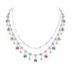 Dopamine atmosphere~ Stacked butterfly choker neck chain colored necklace women's 2024 new accessories collarbone chain