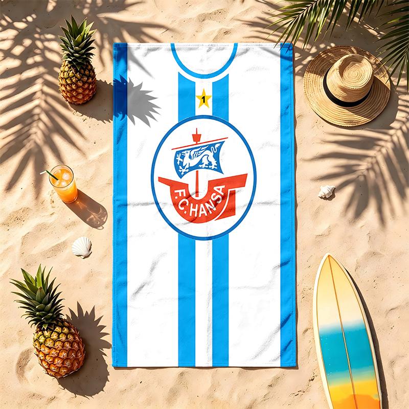 FC Hansa Rostock (1) Thema Strandtuch Sandabweisend Weich Und Bequem Geeignet Für Den Pool Camping Yoga Und Tauchen Ein Reise