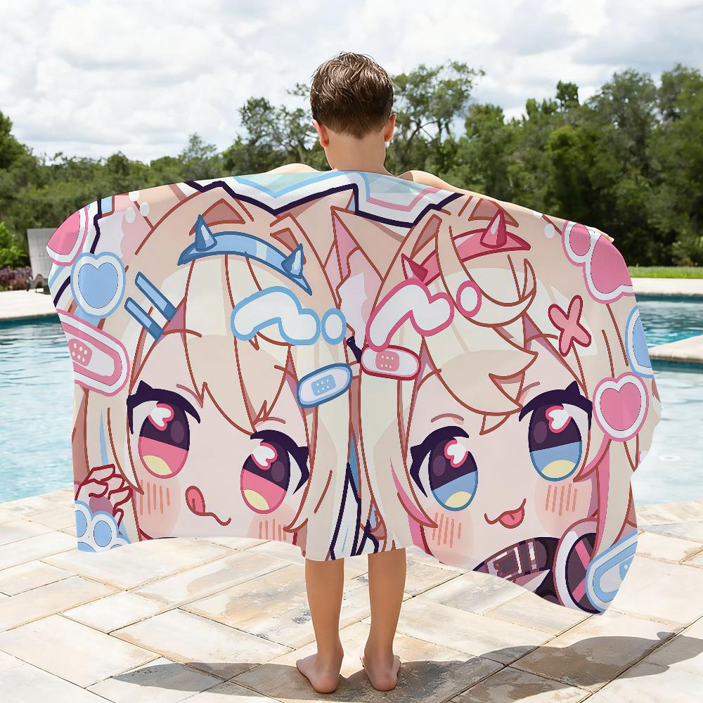Band F-Fuwamoco-S Towel Soft Lightweight Anti-Sand Large Beach Towel Quick-Drying Bath Sports Family