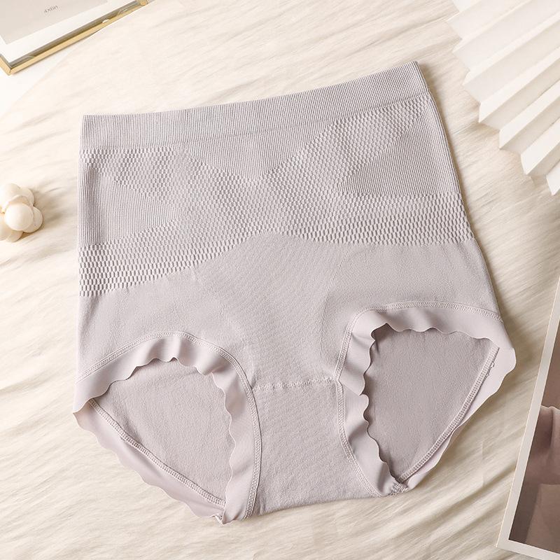 

X-shaped Design Plus Size Panties with Triangular Abdominal Compression and Hip Shaping Coverage Women’s Panties S світло-сірий колір