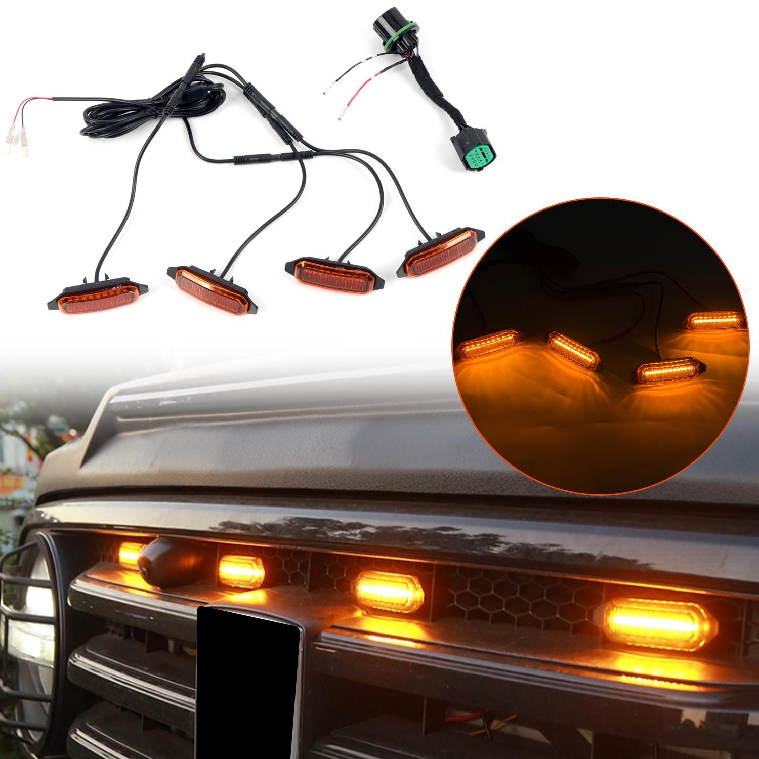 For GWM WEY Tank 300 Tank300    2024 Car Accessories Lampjes Voor Midden Midden Grille Grid Led Licht ABS янтарь