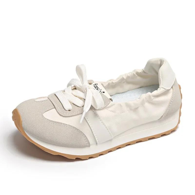 

Модные новые повседневные кроссовки с мелким носком для женщин, дизайнерская легкая спортивная обувь на мягкой подошве для женщин класса люкс 35