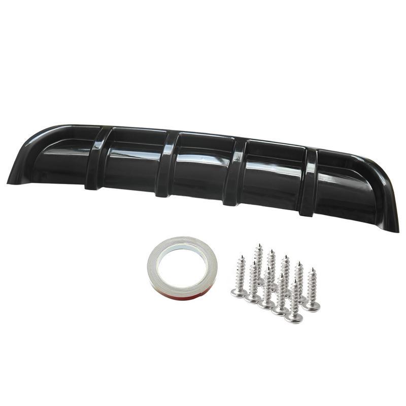 26/"x5/" gloss Black Car ABS Rear Shark 6 Fin Style Curved Bumper Lip Diffuser