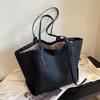 New Oxford Buttot Bag Women'S Large Capacity Simple Casual Shoulder Bag Textured Versatile Commuter Underarm Bag