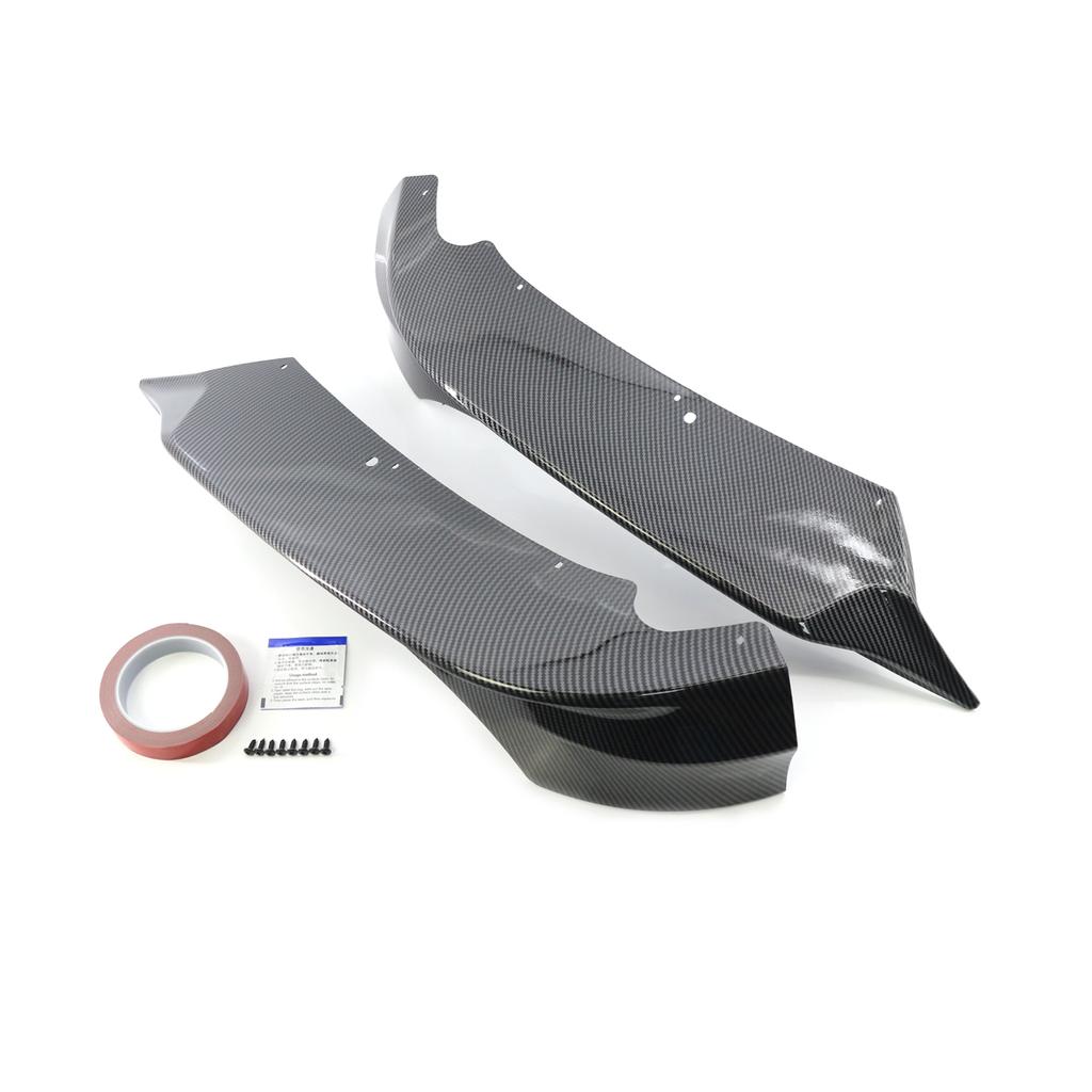 Paar Frontspoilerlippensplitter für BMW 325i 335i E90 LCI Limousine 4-Türer 2009-2012 Schürze Winglets Flaps Spoiler Carbon Fiber