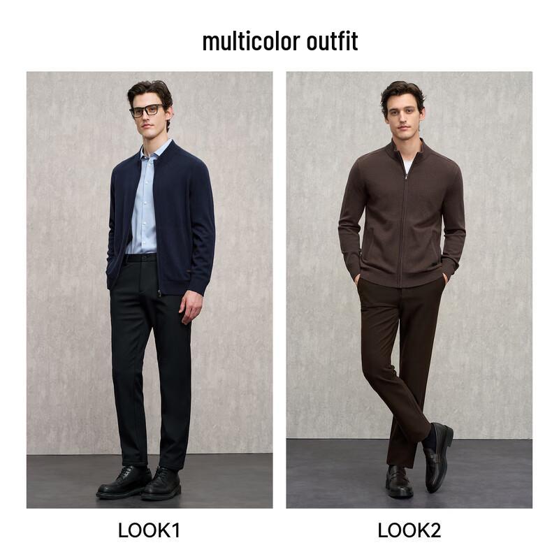 EMZ Erdos Men's 7A Antibacterial Wool Cashmere Blend Jacket Shirt