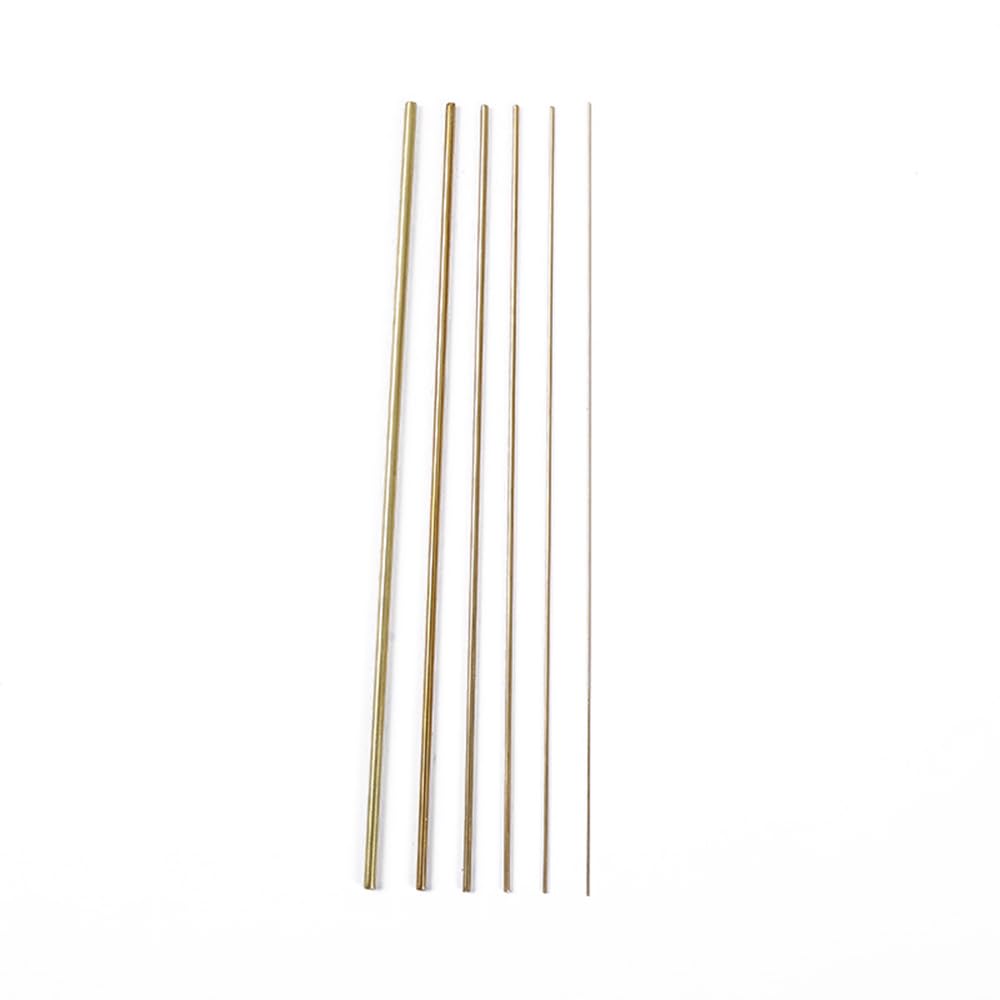 Brass wire rod 0.5mm 1mm 1.5mm 2mm 2.5mm 3mm x 200mm 6 pieces solid hobby material