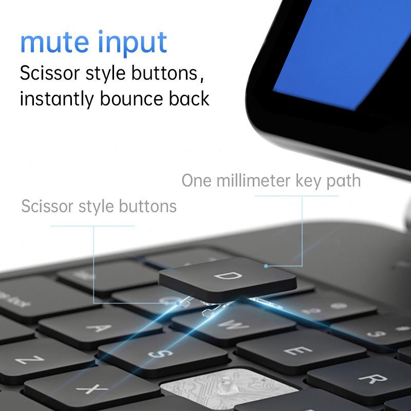 Pro11 iPad Floating Magic M34 Bluetooth Keyboard: 11th Gen, Magnetic Air7, Backlit